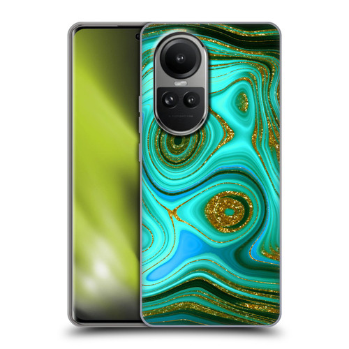 UtArt Malachite Emerald Liquid Gem Soft Gel Case for OPPO Reno10 5G / Reno10 Pro 5G