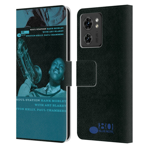 Blue Note Records Albums Hunk Mobley Soul Station Leather Book Wallet Case Cover For Motorola Moto Edge 40