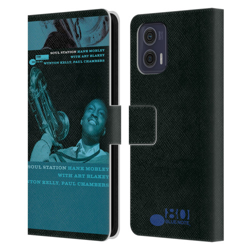 Blue Note Records Albums Hunk Mobley Soul Station Leather Book Wallet Case Cover For Motorola Moto G73 5G