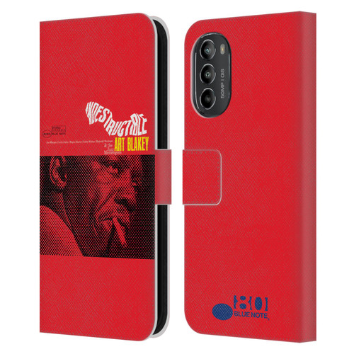 Blue Note Records Albums Art Blakey Indestructible Leather Book Wallet Case Cover For Motorola Moto G82 5G