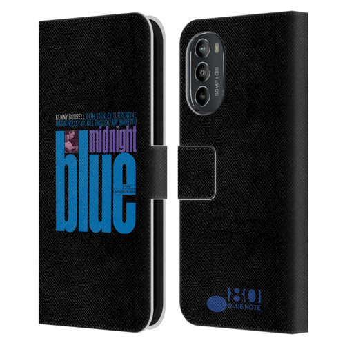 Blue Note Records Albums 2 Kenny Burell Midnight Blue Leather Book Wallet Case Cover For Motorola Moto G82 5G