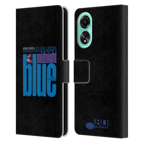 Blue Note Records Albums 2 Kenny Burell Midnight Blue Leather Book Wallet Case Cover For OPPO A78 4G