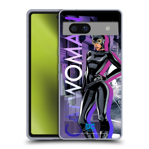 DC Women Core Compositions Catwoman Soft Gel Case for Google Pixel 7a