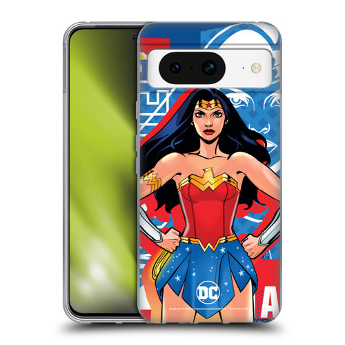 DC Women Core Compositions Wonder Woman Soft Gel Case for Google Pixel 8