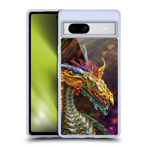 Myles Pinkney Mythical Silver Dragon Soft Gel Case for Google Pixel 7a