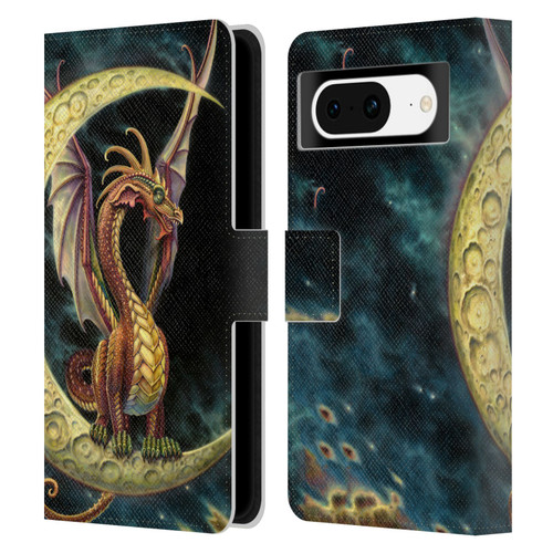 Myles Pinkney Mythical Moon Dragon Leather Book Wallet Case Cover For Google Pixel 8