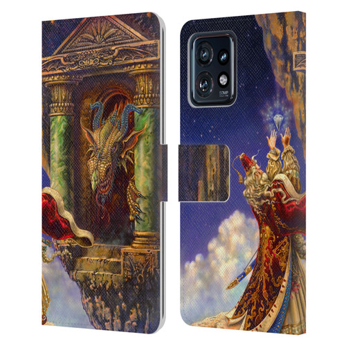 Myles Pinkney Mythical Dragon's Eye Leather Book Wallet Case Cover For Motorola Moto Edge 40 Pro