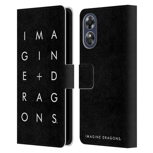 Imagine Dragons Key Art Stacked Logo Leather Book Wallet Case Cover For OPPO A17