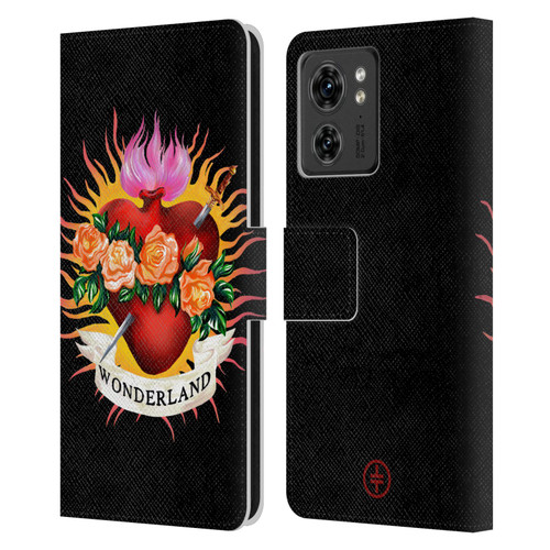 Take That Wonderland Heart Leather Book Wallet Case Cover For Motorola Moto Edge 40