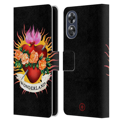 Take That Wonderland Heart Leather Book Wallet Case Cover For OPPO A17