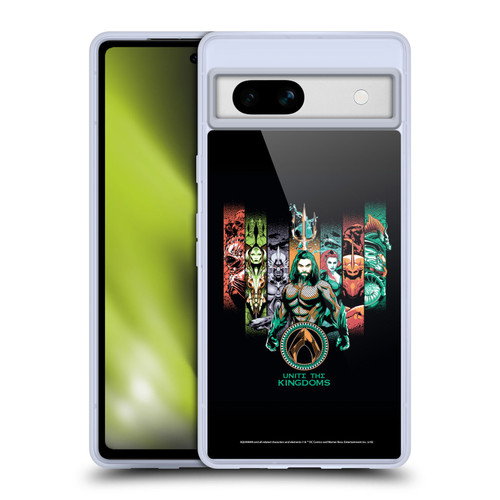 Aquaman Movie Graphics Unite The Kingdoms Soft Gel Case for Google Pixel 7a