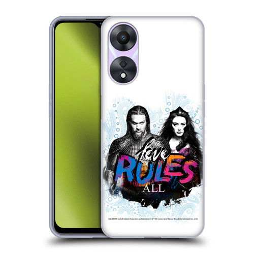 Aquaman Movie Graphics Love Rules All Soft Gel Case for OPPO A78 5G