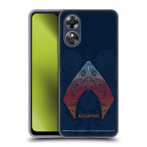 Aquaman Movie Logo Paisley Soft Gel Case for OPPO A17