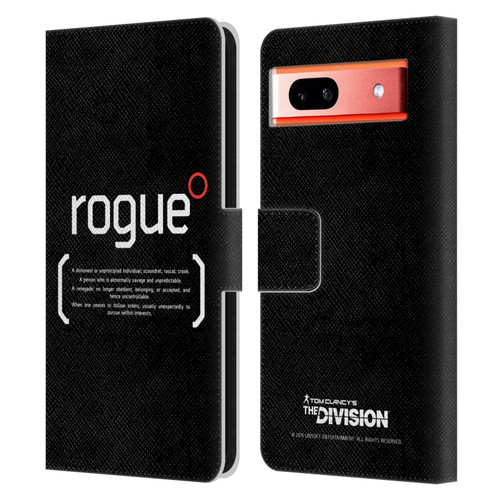 Tom Clancy's The Division Dark Zone Rouge 1 Leather Book Wallet Case Cover For Google Pixel 7a