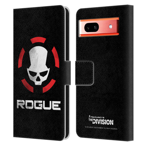 Tom Clancy's The Division Dark Zone Rouge Logo Leather Book Wallet Case Cover For Google Pixel 7a