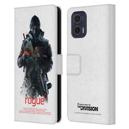 Tom Clancy's The Division Dark Zone Rouge 2 Leather Book Wallet Case Cover For Motorola Moto G73 5G