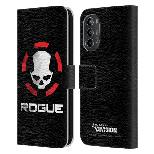 Tom Clancy's The Division Dark Zone Rouge Logo Leather Book Wallet Case Cover For Motorola Moto G82 5G