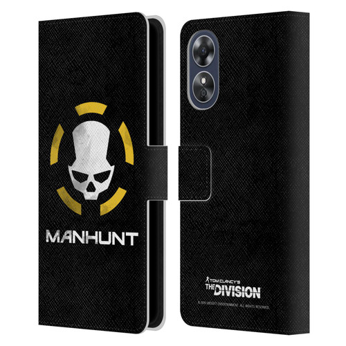 Tom Clancy's The Division Dark Zone Manhunt Logo Leather Book Wallet Case Cover For OPPO A17