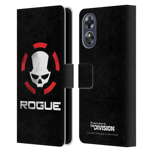 Tom Clancy's The Division Dark Zone Rouge Logo Leather Book Wallet Case Cover For OPPO A17