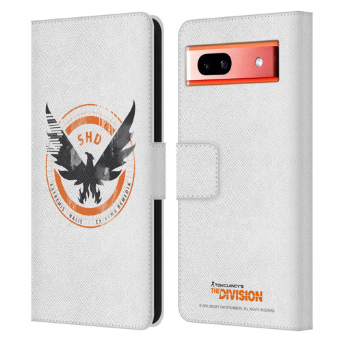 Tom Clancy's The Division Key Art Logo White Leather Book Wallet Case Cover For Google Pixel 7a
