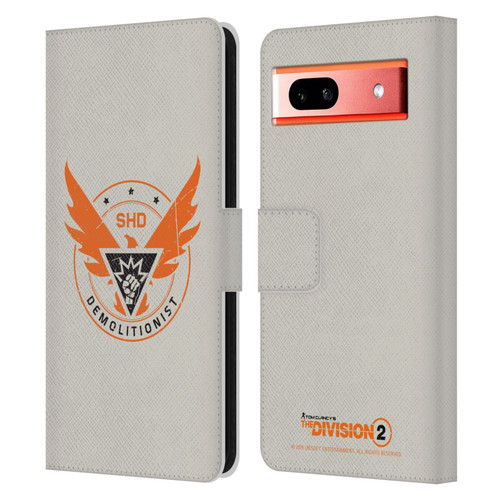 Tom Clancy's The Division 2 Logo Art Demolitionist Leather Book Wallet Case Cover For Google Pixel 7a