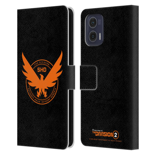 Tom Clancy's The Division 2 Logo Art Phoenix Leather Book Wallet Case Cover For Motorola Moto G73 5G