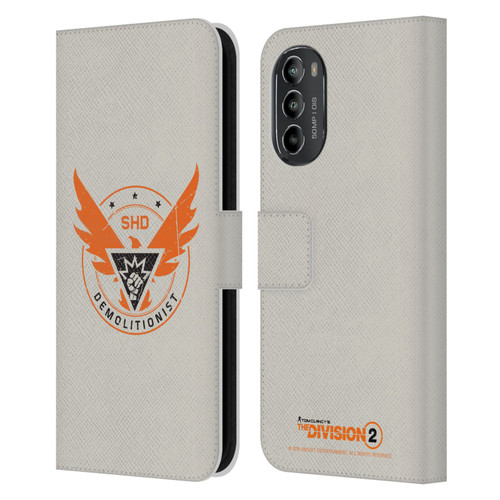 Tom Clancy's The Division 2 Logo Art Demolitionist Leather Book Wallet Case Cover For Motorola Moto G82 5G