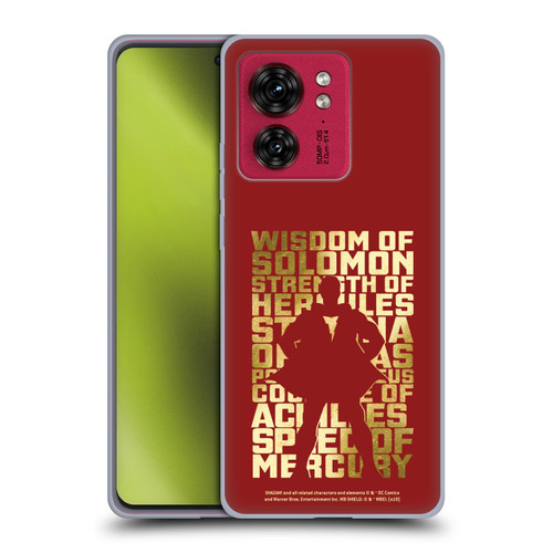 Shazam! 2019 Movie Character Art Typography Soft Gel Case for Motorola Moto Edge 40