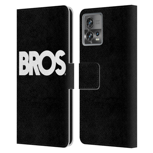 BROS Logo Art Text Leather Book Wallet Case Cover For Motorola Moto Edge 30 Fusion