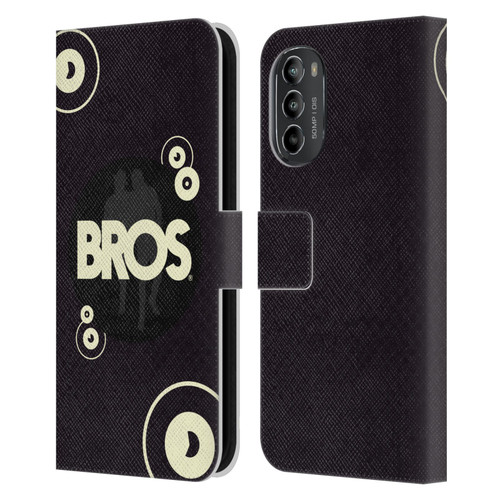 BROS Logo Art Retro Leather Book Wallet Case Cover For Motorola Moto G82 5G
