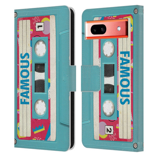 BROS Vintage Cassette Tapes When Will I Be Famous Leather Book Wallet Case Cover For Google Pixel 7a