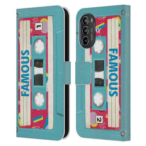 BROS Vintage Cassette Tapes When Will I Be Famous Leather Book Wallet Case Cover For Motorola Moto G82 5G
