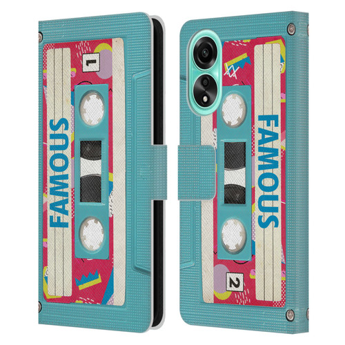 BROS Vintage Cassette Tapes When Will I Be Famous Leather Book Wallet Case Cover For OPPO A78 5G