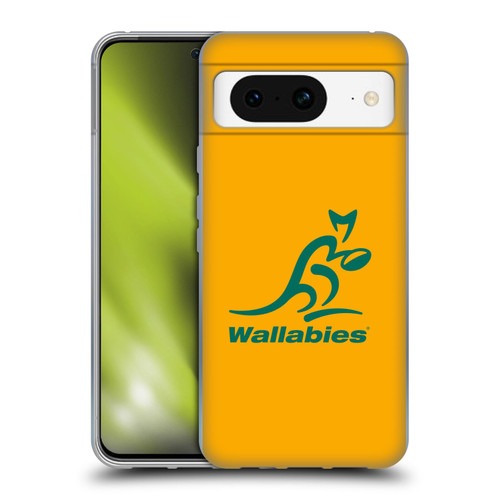 Australia National Rugby Union Team Crest Plain Yellow Soft Gel Case for Google Pixel 8
