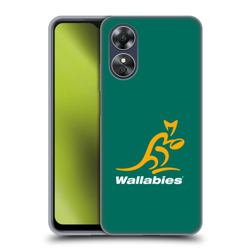 Australia National Rugby Union Team Crest Plain Green Soft Gel Case for OPPO A17