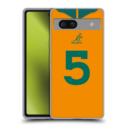 Australia National Rugby Union Team 2021/22 Players Jersey Position 5 Soft Gel Case for Google Pixel 7a