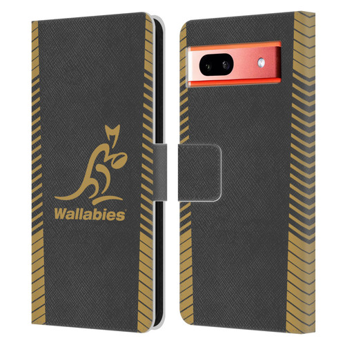 Australia National Rugby Union Team Wallabies Replica Grey Leather Book Wallet Case Cover For Google Pixel 7a