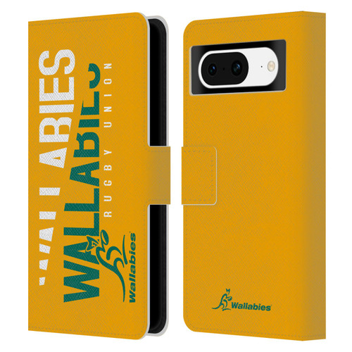 Australia National Rugby Union Team Wallabies Linebreak Yellow Leather Book Wallet Case Cover For Google Pixel 8