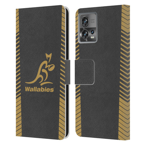 Australia National Rugby Union Team Wallabies Replica Grey Leather Book Wallet Case Cover For Motorola Moto Edge 30 Fusion