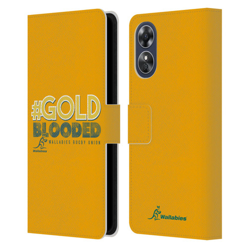 Australia National Rugby Union Team Wallabies Goldblooded Leather Book Wallet Case Cover For OPPO A17
