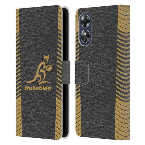 Australia National Rugby Union Team Wallabies Replica Grey Leather Book Wallet Case Cover For OPPO A17