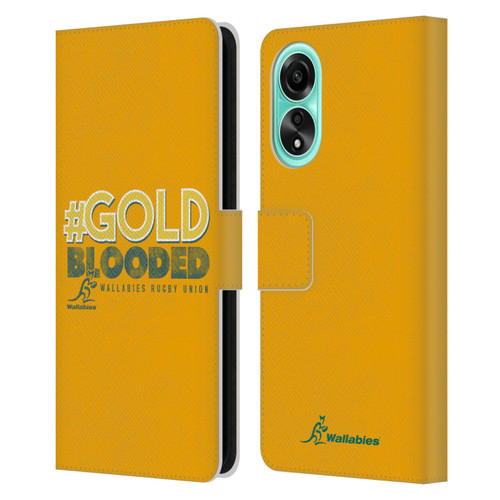 Australia National Rugby Union Team Wallabies Goldblooded Leather Book Wallet Case Cover For OPPO A78 5G