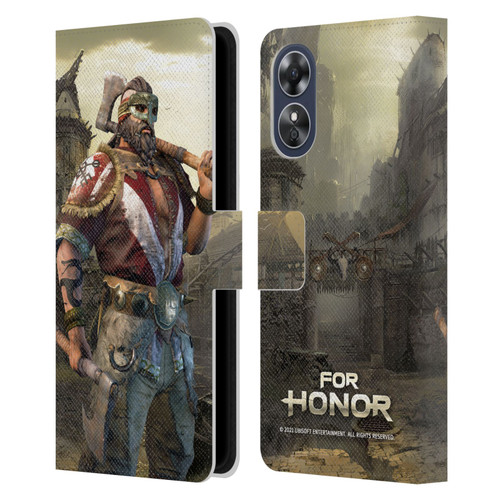 For Honor Characters Berserker Leather Book Wallet Case Cover For OPPO A17
