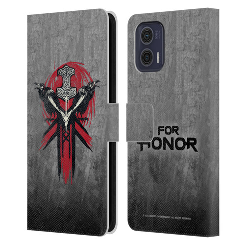 For Honor Icons Viking Leather Book Wallet Case Cover For Motorola Moto G73 5G