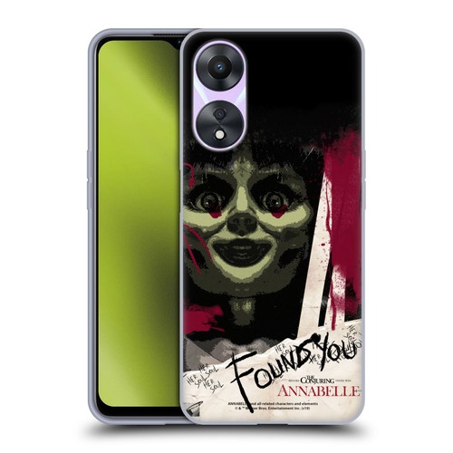 Annabelle Graphics Found You Soft Gel Case for OPPO A78 4G