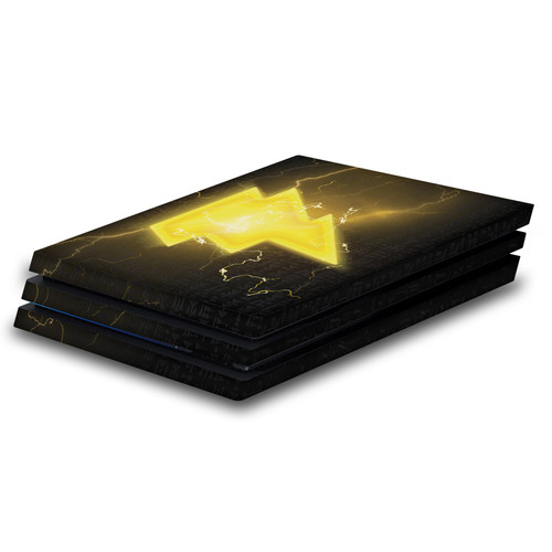 Black Adam Graphic Art Lightning Logo Vinyl Sticker Skin Decal Cover for Sony PS4 Pro Console