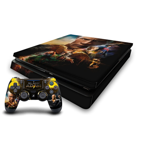 Black Adam Graphic Art Poster Vinyl Sticker Skin Decal Cover for Sony PS4 Slim Console & Controller