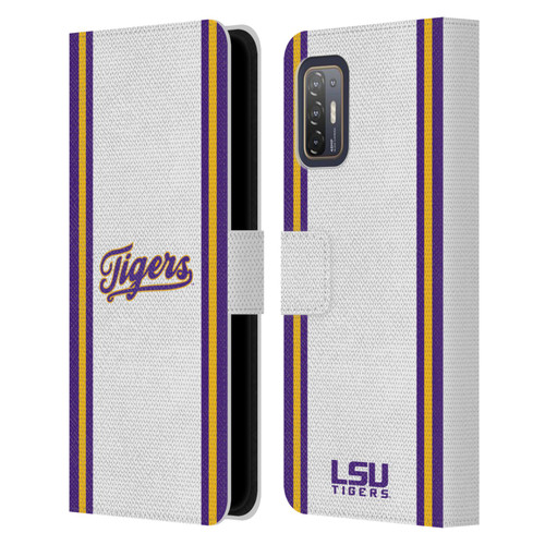 Louisiana State University LSU Louisiana State University Football Jersey Leather Book Wallet Case Cover For HTC Desire 21 Pro 5G