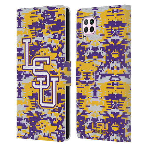 Louisiana State University LSU Louisiana State University Digital Camouflage Leather Book Wallet Case Cover For Huawei Nova 6 SE / P40 Lite