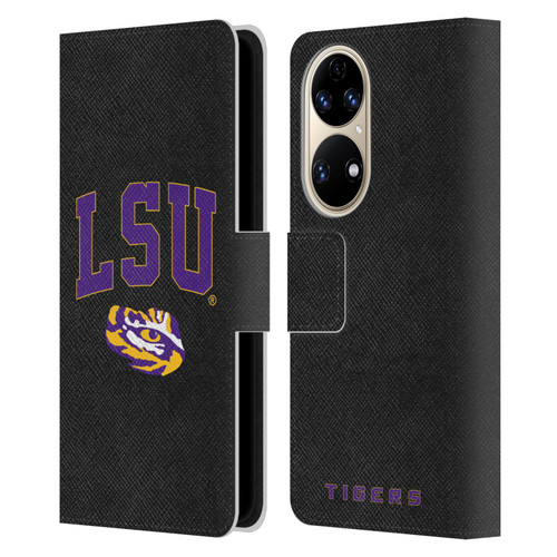 Louisiana State University LSU Louisiana State University Campus Logotype Leather Book Wallet Case Cover For Huawei P50